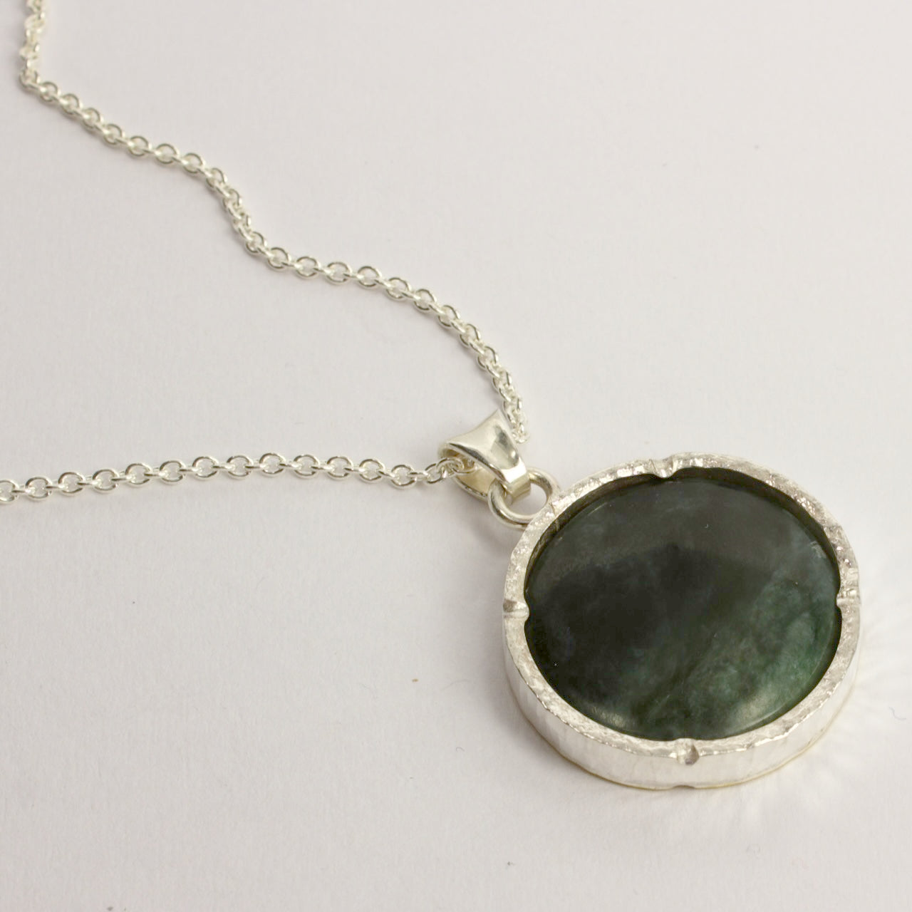 DM319C: Large Pounamu disc pendant