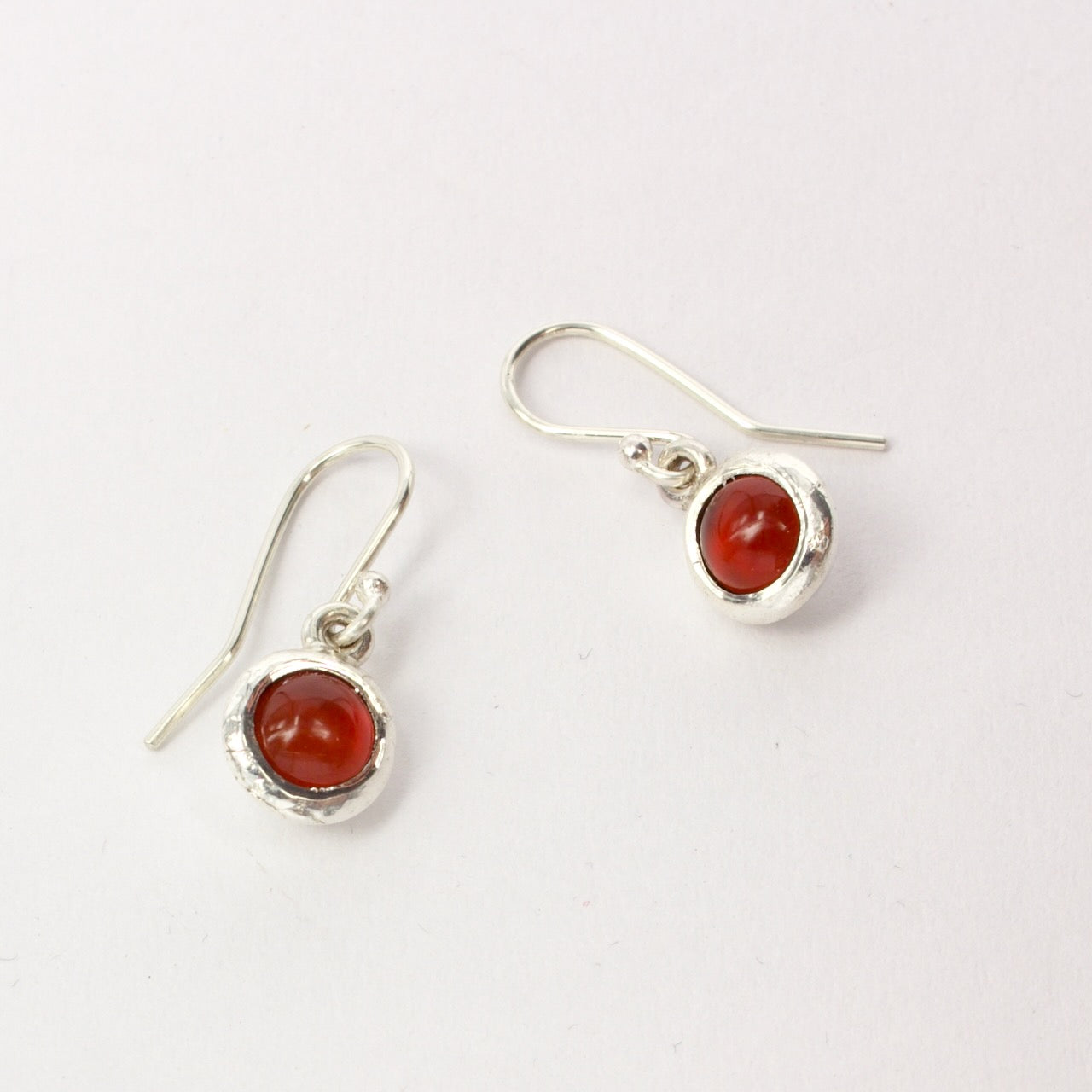 DM383C: Carnelian ingot drop earrings