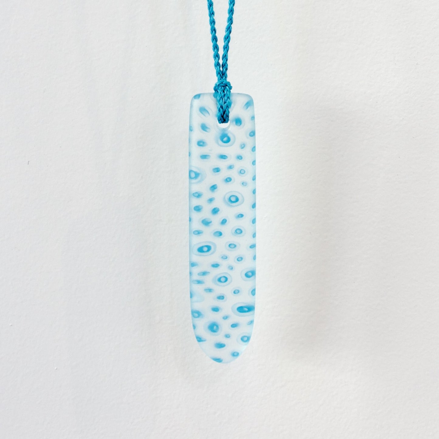 GSM02: Blade pendant - blue murrine canework glass