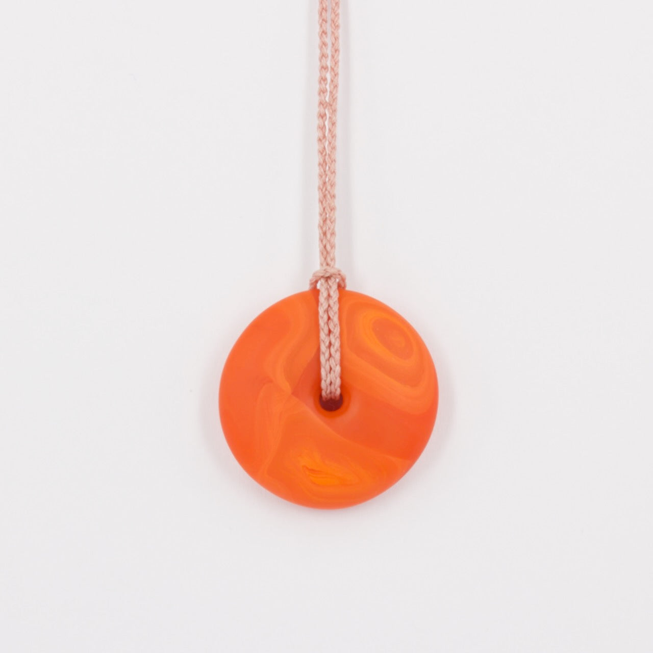 GSM23: Pi disc pendant - orange lava