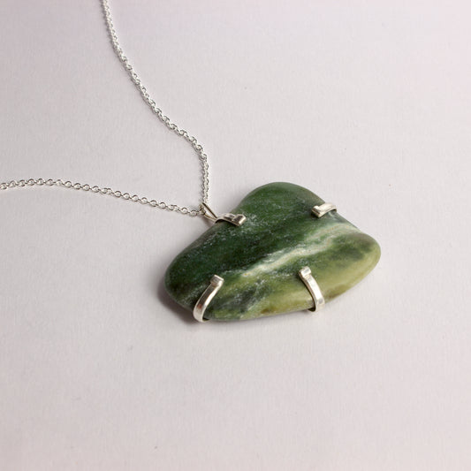 HA34: Down to earth pounamu pebble pendant