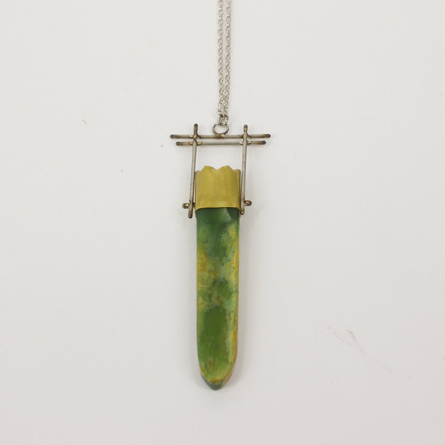NA186: Long pounamu drop pendant