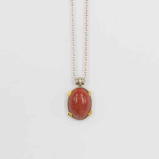 NA16: Jasper and gold nugget necklace