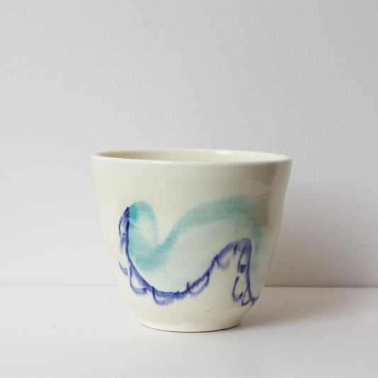 JLA64: Tea Cup - white with hand-drawn image