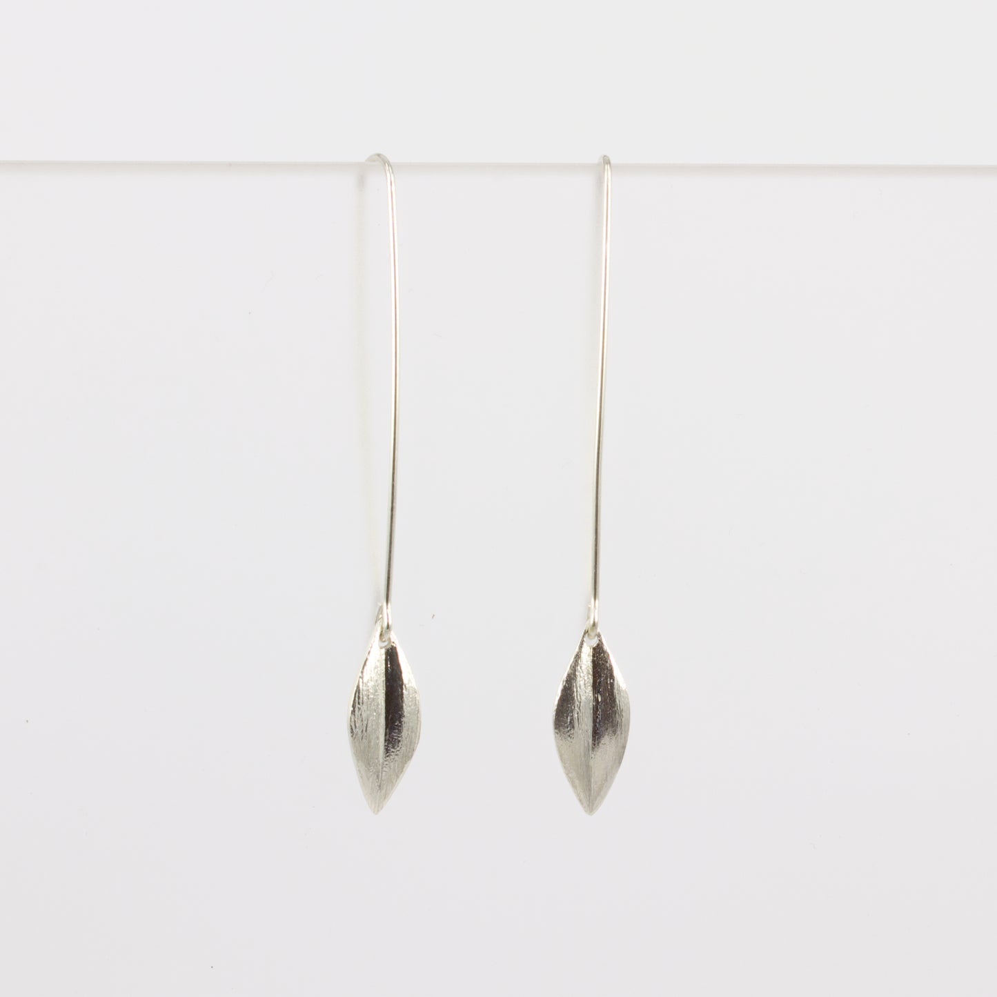 KS139: Leaf earrings - long