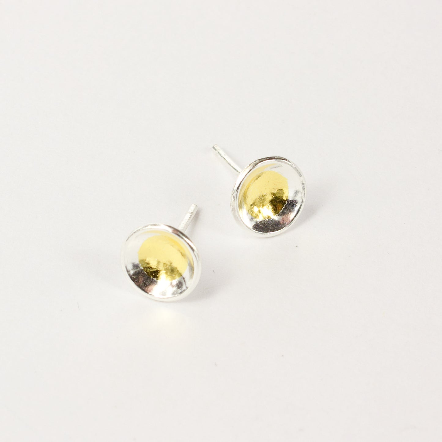 LA144: Petite concave stud earrings