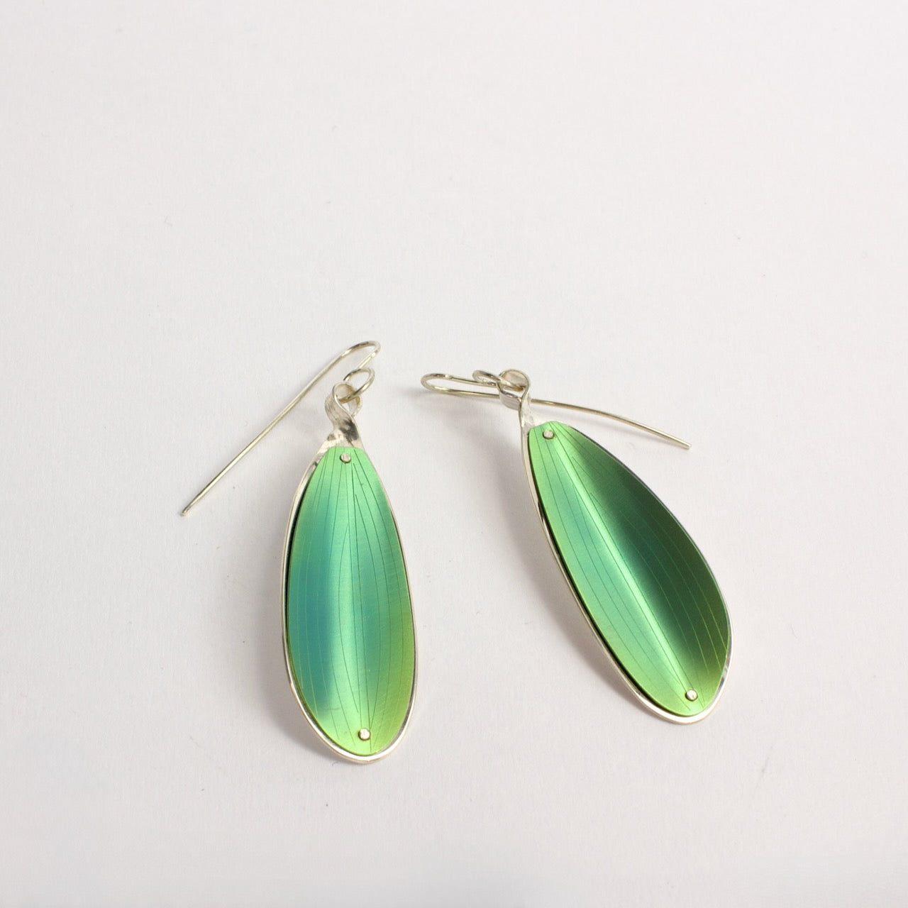 RB182: Kauri leaf earrings - large