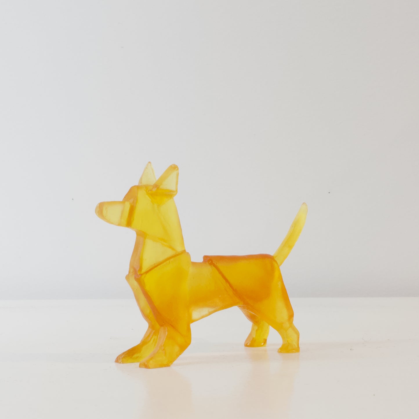 TBA133: Origami terrier dog- orange