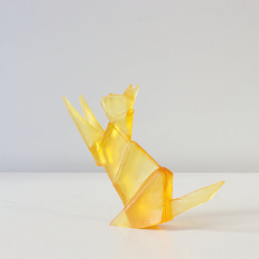 TBA144: Origami cat - yellow