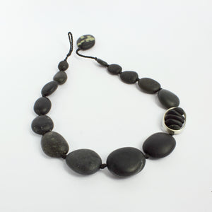 ACT468: Black stone necklace