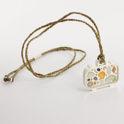 ACT505: Emotional baggage pendant - gold nuggets and shells