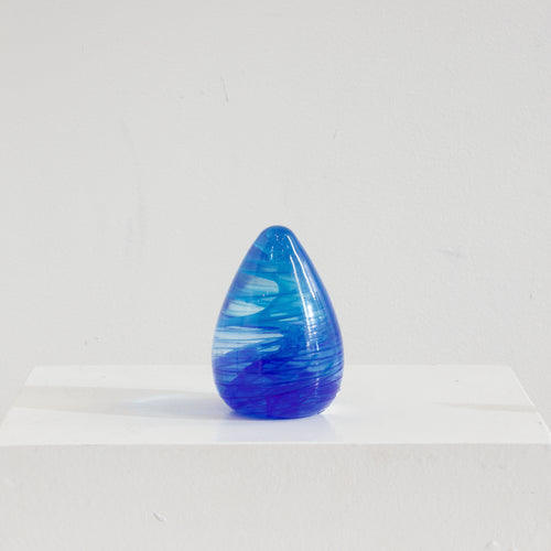 CJ151: Rainbow paperweight - cobalt/copper blue