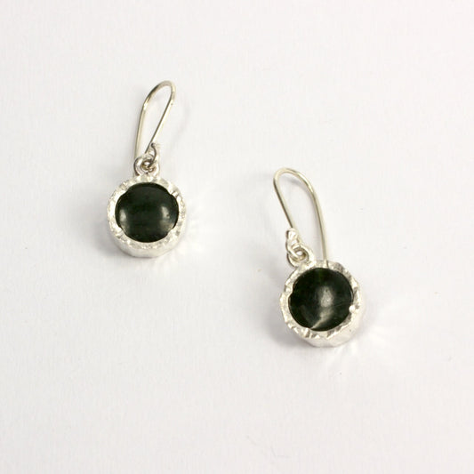 DM254C: Dark pounamu earrings