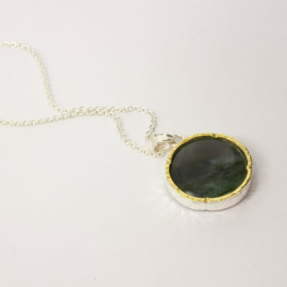 DM319C: Large Pounamu disc pendant