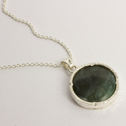 DM319C: Large Pounamu disc pendant