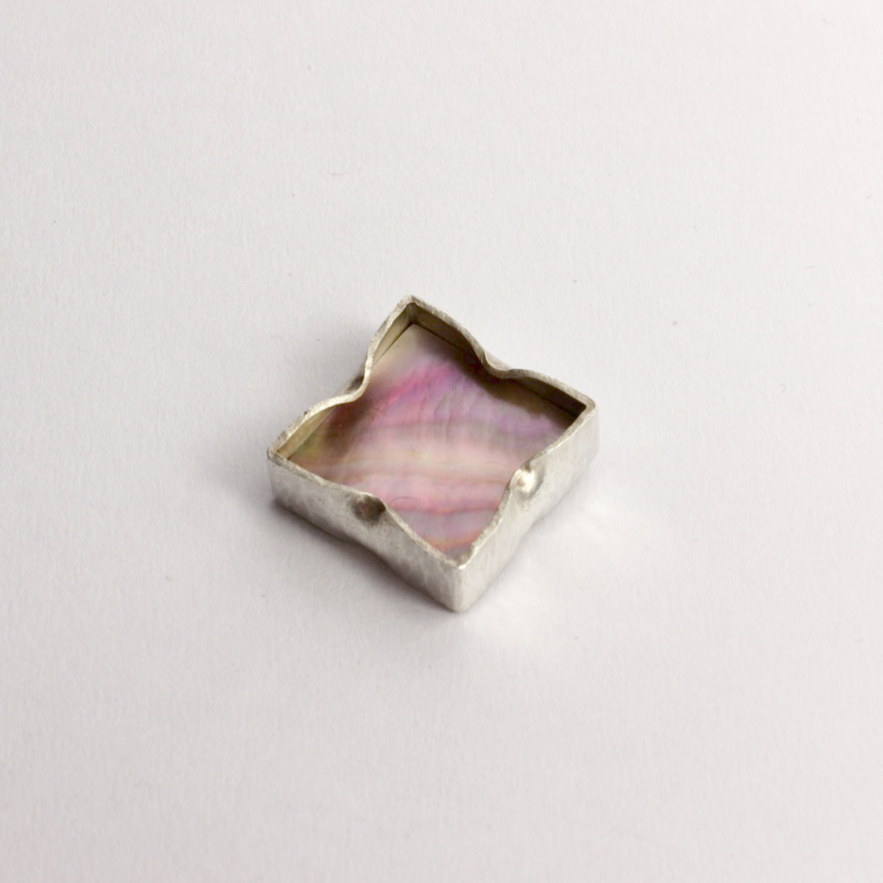 DM825B: Mother of Pearl lightning bolt brooch