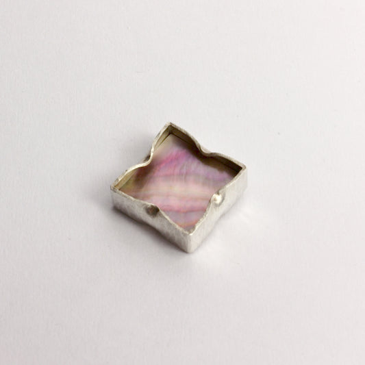 DM825B: Mother of Pearl lightning bolt brooch