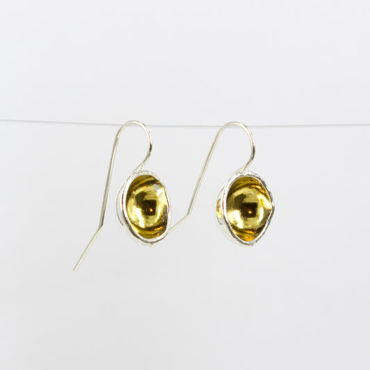 FS290: Gold bowl earrings