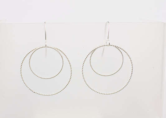 FS268: Double twist (takawiri) hoop earrings
