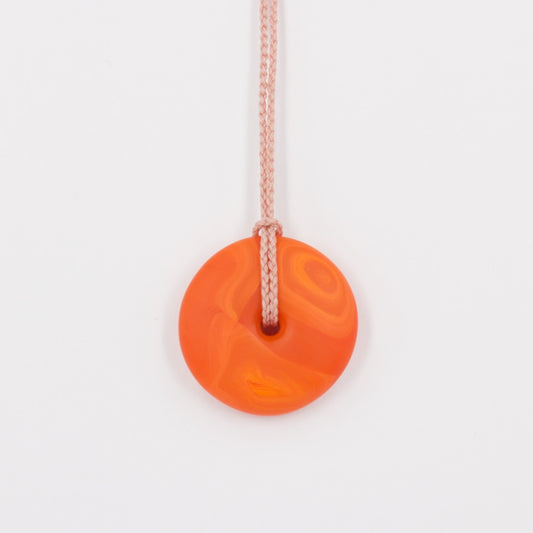 GSM23: Pi disc pendant - orange lava