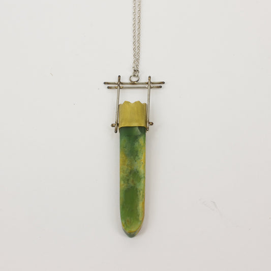 NA186: Long pounamu drop pendant