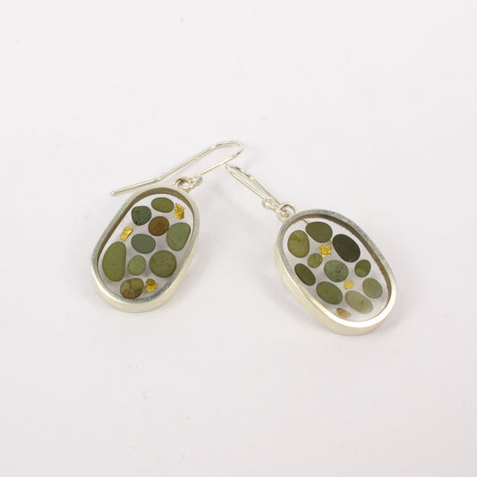 ACT470: Arrow river gold earrings