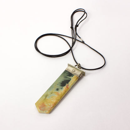 NA164: Pounamu and sterling silver pendant