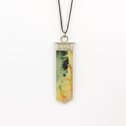 NA164: Pounamu and sterling silver pendant