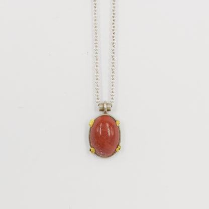NA16: Jasper and gold nugget necklace