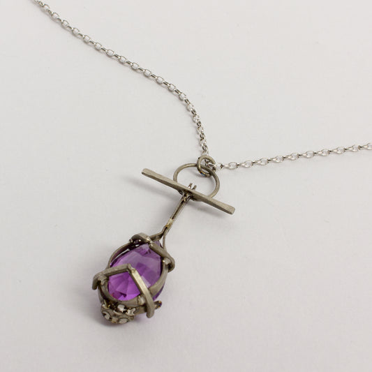NA188: Amethyst and coral pendant