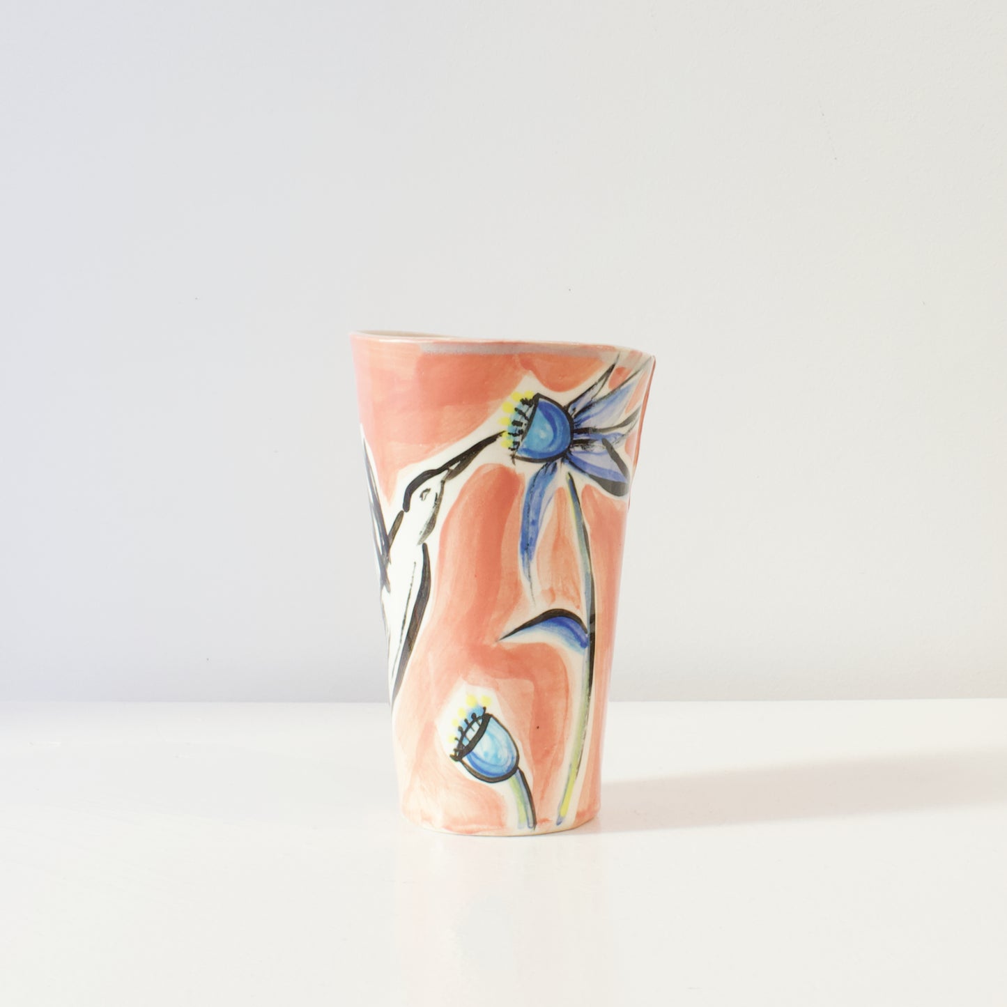 NML193: Bird and flowers vase