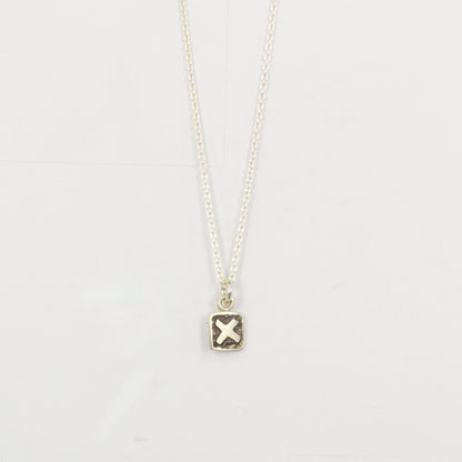 JMU129: X tile pendant