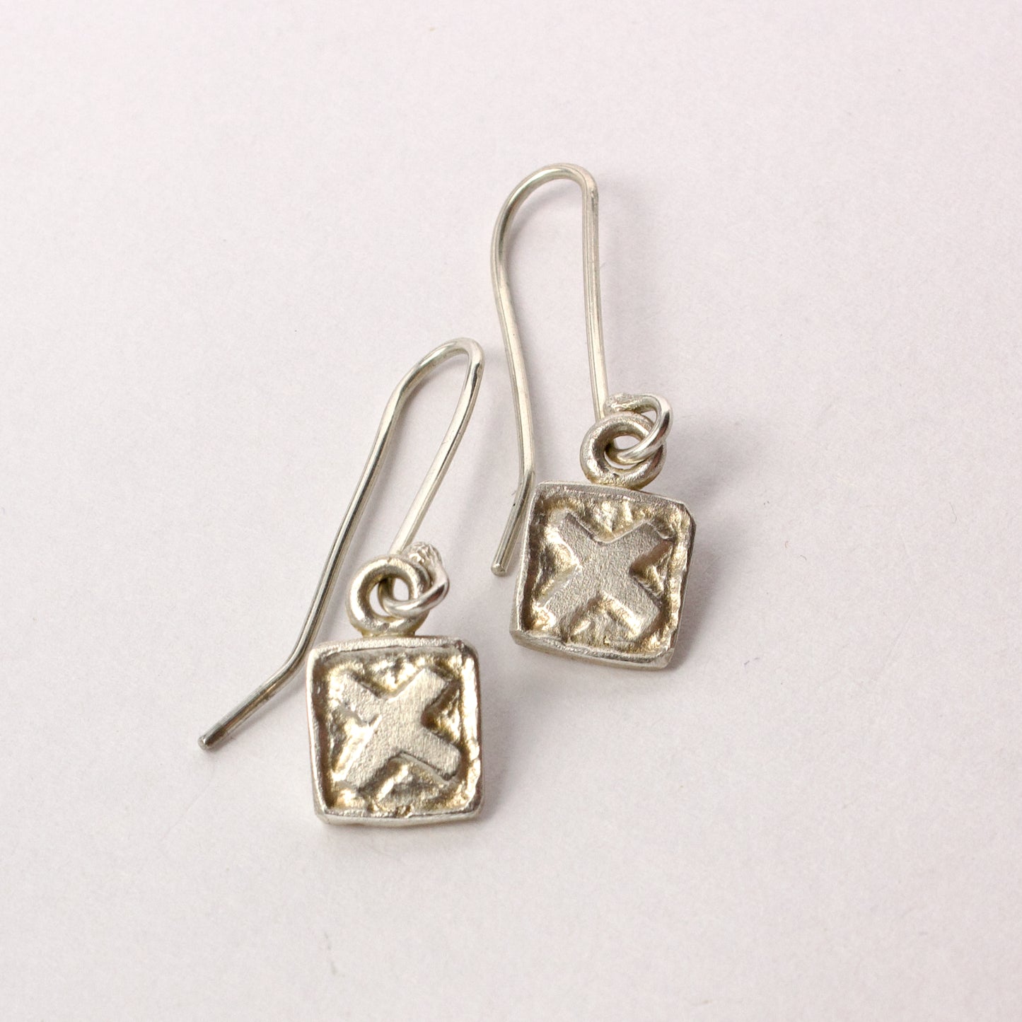JMU98: 'X' Tile earrings