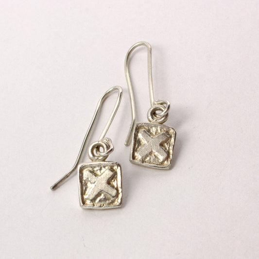 JMU98: 'X' Tile earrings
