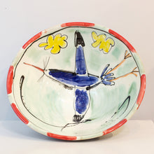 PH843B: Large blue bird bowl