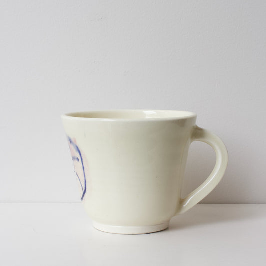 JLA59: Tea Cup - white with hand-drawn image