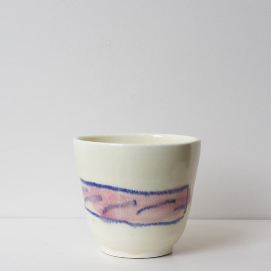 JLA61: Tea Cup - white with hand-drawn image