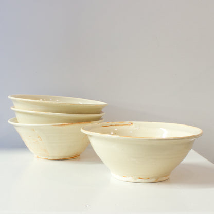 JLA: Sand coloured bowls with orange detail