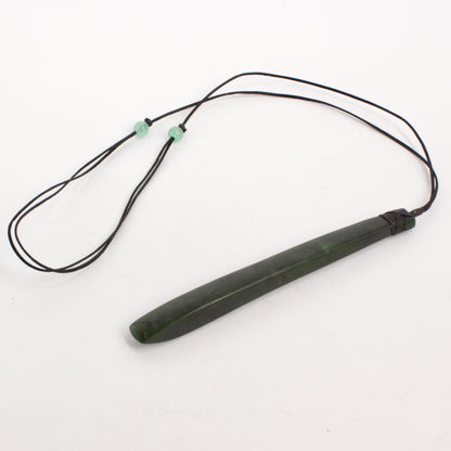KAJ184: Long pounamu toki pendant