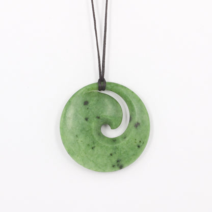 KAJ190: Koru disc pendant