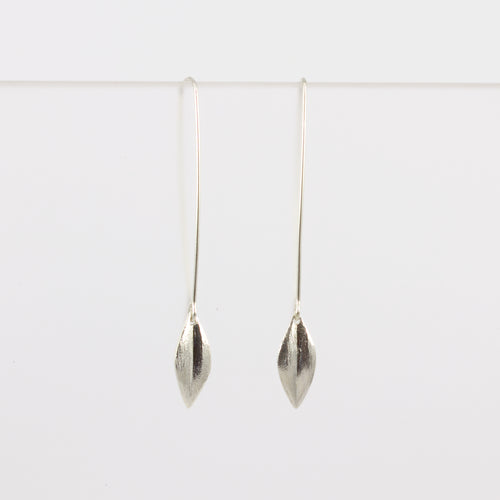 KS139: Leaf earrings - long hook