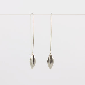 KS139: Leaf earrings - long hook