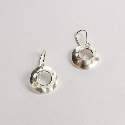 LA125: Concave ring earrings - large
