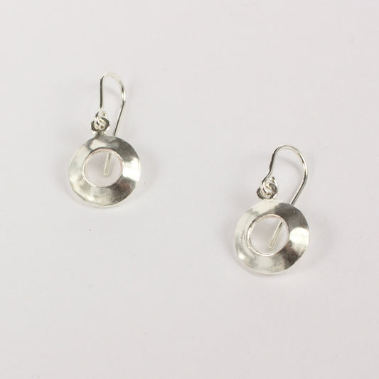 LA126: Concave ring earrings - small
