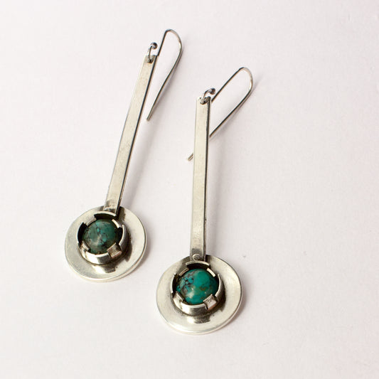 NG106: Turquoise lollipop earrings