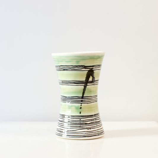 PH135B: Black and green vase