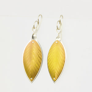 RB142: Pohutukawa leaf earrings
