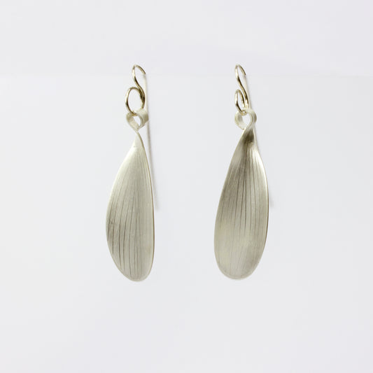 RB: Kauri leaf earrings