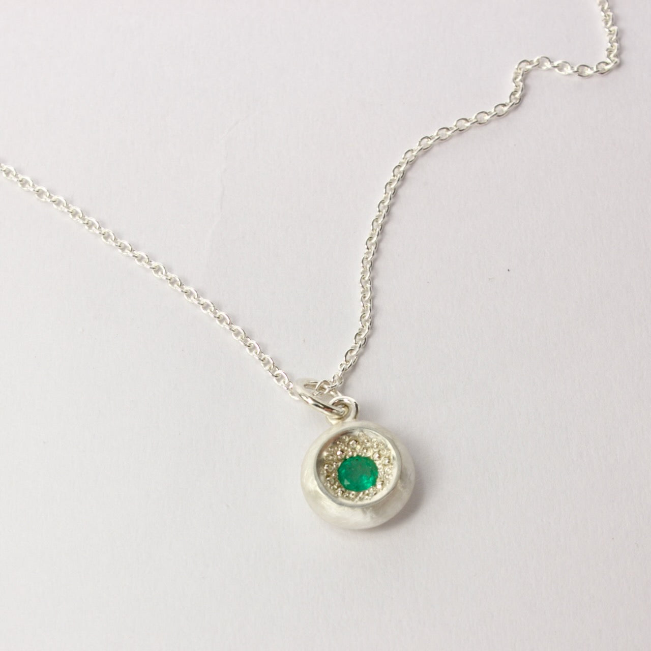 RMO63: Rock pool emerald pendant