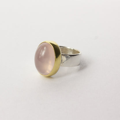 RW293: Rose quartz ring
